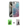 MARSİLYAN™- iPhone 16E Kılıf Zirve Modern Prime - Siyah Bilvis Hayalet Cam Ekran Koruyucu + Raze Metal Kamera Lens - SH