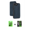 MARSİLYAN™- iPhone 16E Kılıf Zirve Yansıma Serisi - Şeffaf 360 Full Body Arka Koruyucu + Raze Metal Kamera Lens - GS
