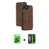 MARSİLYAN™- iPhone 16E Kılıf Zirve Yansıma Serisi - Şeffaf 360 Full Body Arka Koruyucu + Raze Metal Kamera Lens - SH