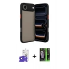 MARSİLYAN™- iPhone 17 Air Kılıf Ahenk Çizgi Serisi - Siyah 360 Mat Full Body Arka Koruyucu + Bilvis Titan Kamera Lens - LT