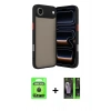 MARSİLYAN™- iPhone 17 Air Kılıf Ahenk Çizgi Serisi - Siyah 360 Mat Full Body Arka Koruyucu + Raze Metal Kamera Lens - SH