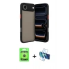 MARSİLYAN™- iPhone 17 Air Kılıf Ahenk Çizgi Serisi - Siyah 3D Antistatik Seramik Nano Ekran Koruyucu + Raze Metal Kamera Lens - GD