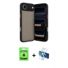 MARSİLYAN™- iPhone 17 Air Kılıf Ahenk Çizgi Serisi - Siyah 3D Antistatik Seramik Nano Ekran Koruyucu + Raze Metal Kamera Lens - SH