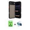MARSİLYAN™- iPhone 17 Air Kılıf Ahenk Çizgi Serisi - Siyah 3D Antistatik Seramik Nano Ekran Koruyucu + Raze Metal Kamera Lens - MI