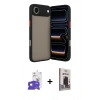 MARSİLYAN™- iPhone 17 Air Kılıf Ahenk Çizgi Serisi - Siyah Bilvis Hayalet Cam Ekran Koruyucu + Bilvis Titan Kamera Lens - GD