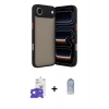 MARSİLYAN™- iPhone 17 Air Kılıf Ahenk Çizgi Serisi - Siyah Joko Magic 5D Cam + Bilvis Titan Kamera Lens - GS