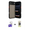 MARSİLYAN™- iPhone 17 Air Kılıf Ahenk Çizgi Serisi - Siyah Joko Magic 5D Hayalet Cam + Bilvis Titan Kamera Lens - LT