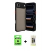 MARSİLYAN™- iPhone 17 Air Kılıf Ahenk Çizgi Serisi - Siyah Joko Magic 5D Hayalet Cam + Raze Metal Kamera Lens - MI