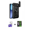 MARSİLYAN™- iPhone 17 Air Kılıf Ahenk Klasik - Şeffaf 360 Full Body Arka Koruyucu + Bilvis Titan Kamera Lens - LT