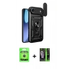 MARSİLYAN™- iPhone 17 Air Kılıf Ahenk Klasik - Şeffaf 360 Full Body Arka Koruyucu + Raze Metal Kamera Lens - GS