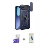 MARSİLYAN™- iPhone 17 Air Kılıf Ahenk Klasik - Şeffaf Pasifik Cam Ekran Koruyucu + Bilvis Titan Kamera Lens - SH
