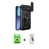 MARSİLYAN™- iPhone 17 Air Kılıf Ahenk Klasik - Şeffaf Pasifik Cam Ekran Koruyucu + Raze Metal Kamera Lens - SH