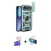 MARSİLYAN™- iPhone 17 Air Kılıf Ahenk Klasik - Siyah 3D Antistatik Cam Ekran Koruyucu + Bilvis Titan Kamera Lens - LT