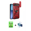 MARSİLYAN™- iPhone 17 Air Kılıf Ahenk Klasik - Siyah 3D Antistatik Seramik Nano Ekran Koruyucu + Raze Metal Kamera Lens - GD