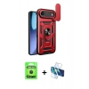 MARSİLYAN™- iPhone 17 Air Kılıf Ahenk Klasik - Siyah 3D Antistatik Seramik Nano Ekran Koruyucu + Raze Metal Kamera Lens - SH
