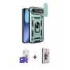 MARSİLYAN™- iPhone 17 Air Kılıf Ahenk Klasik - Siyah Bilvis 3D Cam Ekran Koruyucu + Bilvis Titan Kamera Lens - SH