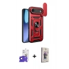 MARSİLYAN™- iPhone 17 Air Kılıf Ahenk Klasik - Siyah Bilvis 3D Cam Ekran Koruyucu + Bilvis Titan Kamera Lens - SH