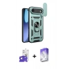 MARSİLYAN™- iPhone 17 Air Kılıf Ahenk Klasik - Siyah Bilvis 5in1 3D Magic Cam Ekran Koruyucu + Gold Bilvis Titan Kamera Lens