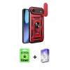 MARSİLYAN™- iPhone 17 Air Kılıf Ahenk Klasik - Siyah Bilvis 5in1 3D Magic Cam Ekran Koruyucu + Raze Metal Kamera Lens - GD