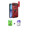 MARSİLYAN™- iPhone 17 Air Kılıf Ahenk Klasik - Siyah Bilvis 5in1 3D Magic Cam Ekran Koruyucu + Raze Metal Kamera Lens - MI