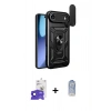MARSİLYAN™- iPhone 17 Air Kılıf Ahenk Klasik - Siyah Joko Magic 5D Cam + Bilvis Titan Kamera Lens - LT