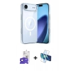 MARSİLYAN™- iPhone 17 Air Kılıf Ahenk Minimal Serisi - Siyah 3D Antistatik Cam Ekran Koruyucu + Bilvis Titan Kamera Lens - SH