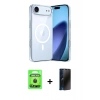 MARSİLYAN™- iPhone 17 Air Kılıf Ahenk Minimal Serisi - Siyah 3D Antistatik Hayalet Cam Ekran Koruyucu + Raze Metal Kamera Lens - SH