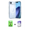 MARSİLYAN™- iPhone 17 Air Kılıf Ahenk Minimal Serisi - Siyah Bilvis 5in1 3D Magic Cam Ekran Koruyucu + Raze Metal Kamera Lens - MI