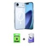 MARSİLYAN™- iPhone 17 Air Kılıf Ahenk Minimal Serisi - Siyah Bilvis 5in1 5D Magic Hayalet Cam Ekran Koruyucu + Raze Metal Kamera Lens - SH