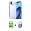 MARSİLYAN™- iPhone 17 Air Kılıf Ahenk Minimal Serisi - Siyah Bilvis 5in1 5D Magic Hayalet Cam Ekran Koruyucu + Raze Metal Kamera Lens - GS