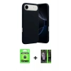 MARSİLYAN™- iPhone 17 Air Kılıf Ahenk Serisi - Siyah 360 Mat Full Body Arka Koruyucu + Raze Metal Kamera Lens - MI
