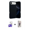 MARSİLYAN™- iPhone 17 Air Kılıf Ahenk Serisi - Siyah Bilvis 3D Cam Ekran Koruyucu + Bilvis Titan Kamera Lens - GS