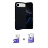 MARSİLYAN™- iPhone 17 Air Kılıf Ahenk Serisi - Siyah Bilvis 5in1 5D Magic Hayalet Cam Ekran Koruyucu + Bilvis Titan Kamera Lens - GS