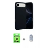 MARSİLYAN™- iPhone 17 Air Kılıf Ahenk Serisi - Siyah Joko Magic 5D Cam + Raze Metal Kamera Lens - SH