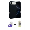 MARSİLYAN™- iPhone 17 Air Kılıf Ahenk Serisi - Siyah Joko Magic 5D Hayalet Cam + Bilvis Titan Kamera Lens - SH