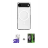 MARSİLYAN™- iPhone 17 Air Kılıf Ahenk Yansıma Prime - Şeffaf 360 Full Body Arka Koruyucu + Bilvis Titan Kamera Lens - GD