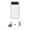 MARSİLYAN™- iPhone 17 Air Kılıf Ahenk Yansıma Prime - Şeffaf Pasifik Cam Ekran Koruyucu + Bilvis Titan Kamera Lens - SH