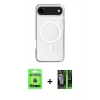 MARSİLYAN™- iPhone 17 Air Kılıf Ahenk Yansıma Prime - Siyah 360 Mat Full Body Arka Koruyucu + Raze Metal Kamera Lens - MI