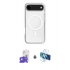 MARSİLYAN™- iPhone 17 Air Kılıf Ahenk Yansıma Prime - Siyah 3D Antistatik Seramik Nano Ekran Koruyucu + Bilvis Titan Kamera Lens - GD