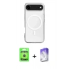 MARSİLYAN™- iPhone 17 Air Kılıf Ahenk Yansıma Prime - Siyah Bilvis 5in1 3D Magic Cam Ekran Koruyucu + Raze Metal Kamera Lens - GD