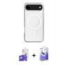 MARSİLYAN™- iPhone 17 Air Kılıf Ahenk Yansıma Prime - Siyah Bilvis 5in1 5D Magic Hayalet Cam Ekran Koruyucu + Bilvis Titan Kamera Lens - GD