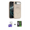 MARSİLYAN™- iPhone 17 Air Kılıf Atlas Asil Prime - Şeffaf 360 Full Body Arka Koruyucu + Bilvis Titan Kamera Lens - SH