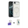 MARSİLYAN™- iPhone 17 Air Kılıf Atlas Asil Prime - Şeffaf Pasifik Cam Ekran Koruyucu + Bilvis Titan Kamera Lens - SH