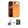 MARSİLYAN™- iPhone 17 Air Kılıf Atlas Asil Prime - Siyah 360 Mat Full Body Arka Koruyucu + Bilvis Titan Kamera Lens - LT