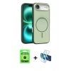 MARSİLYAN™- iPhone 17 Air Kılıf Atlas Asil Prime - Siyah 3D Antistatik Seramik Nano Ekran Koruyucu + Raze Metal Kamera Lens - SH