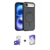MARSİLYAN™- iPhone 17 Air Kılıf Atlas Asil Prime - Siyah Bilvis 5in1 3D Magic Cam Ekran Koruyucu + Bilvis Titan Kamera Lens - SH