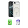 MARSİLYAN™- iPhone 17 Air Kılıf Atlas Asil Prime - Siyah Bilvis 5in1 3D Magic Cam Ekran Koruyucu + Raze Metal Kamera Lens - SH