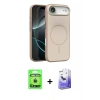 MARSİLYAN™- iPhone 17 Air Kılıf Atlas Asil Prime - Siyah Bilvis 5in1 5D Magic Hayalet Cam Ekran Koruyucu + Raze Metal Kamera Lens - GD