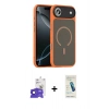 MARSİLYAN™- iPhone 17 Air Kılıf Doruk Form Serisi - Şeffaf Pasifik Cam Ekran Koruyucu + Bilvis Titan Kamera Lens - LT