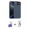 MARSİLYAN™- iPhone 17 Air Kılıf Doruk Form Serisi - Şeffaf Pasifik Cam Ekran Koruyucu + Bilvis Titan Kamera Lens - LT